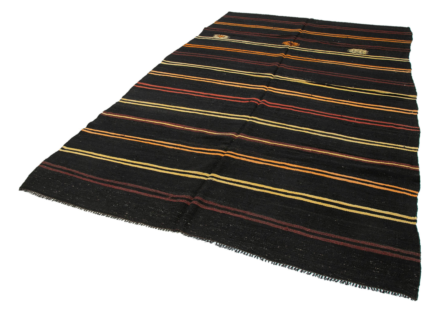 7x11 Brown Vintage Turkish Kilim Rug - 35398