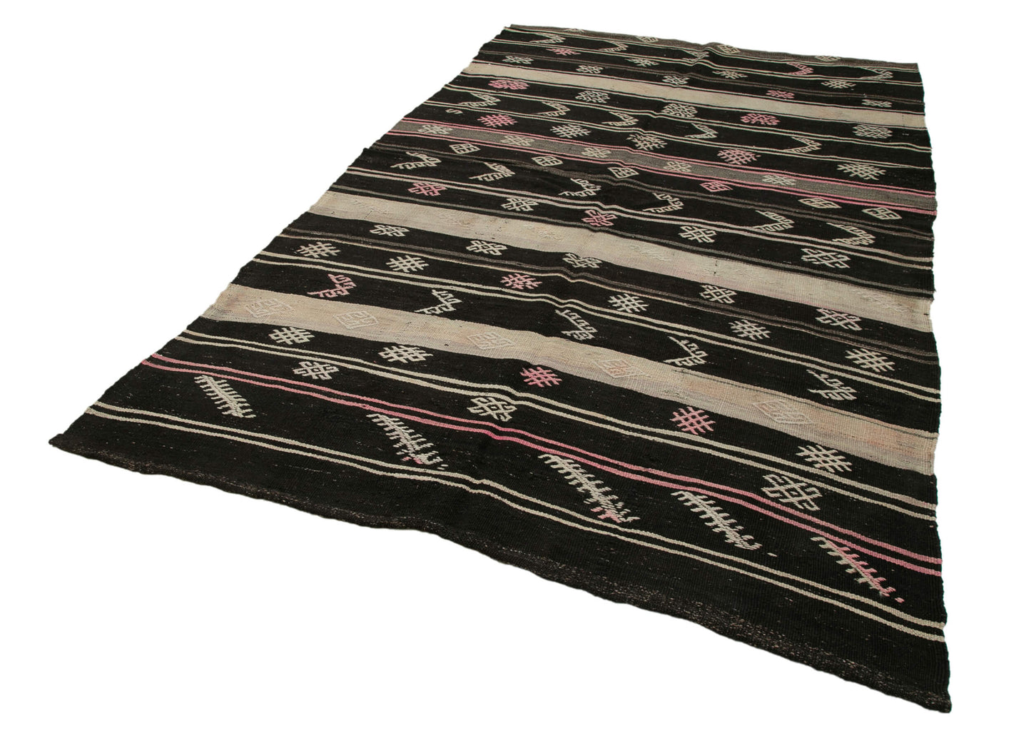 6x11 Brown Vintage Turkish Kilim Rug - 35419