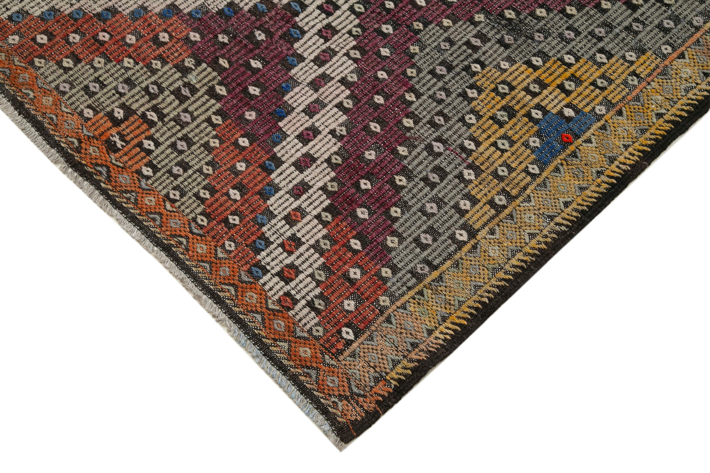 6x13 Beige Vintage Turkish Kilim Rug - 35584