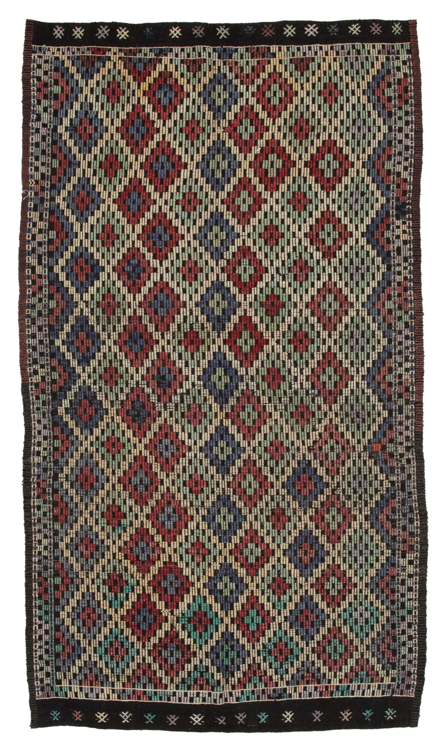 5x8 Brown Vintage Turkish Kilim Rug - 35611