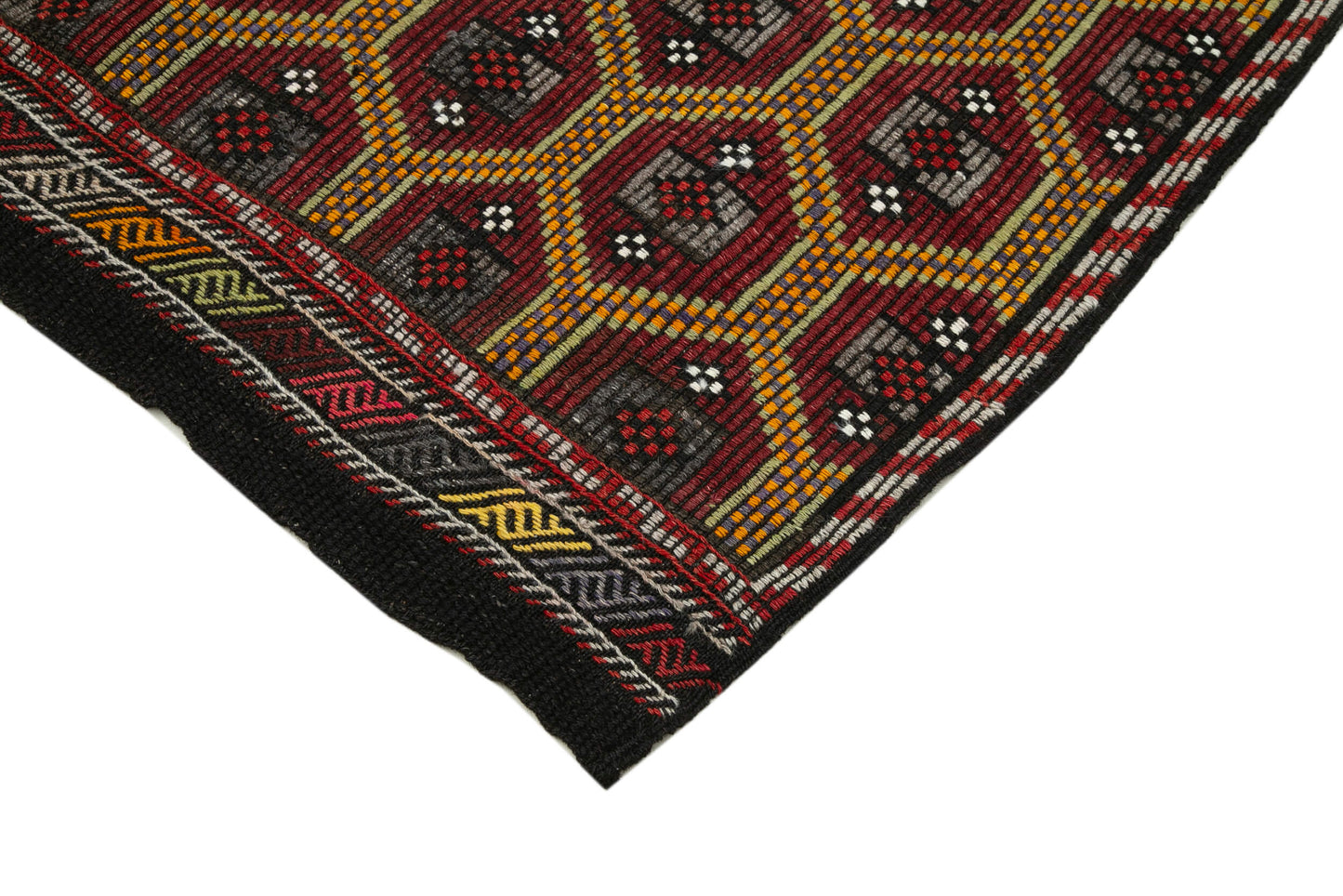 5x9 Brown Vintage Turkish Kilim Rug - 35613