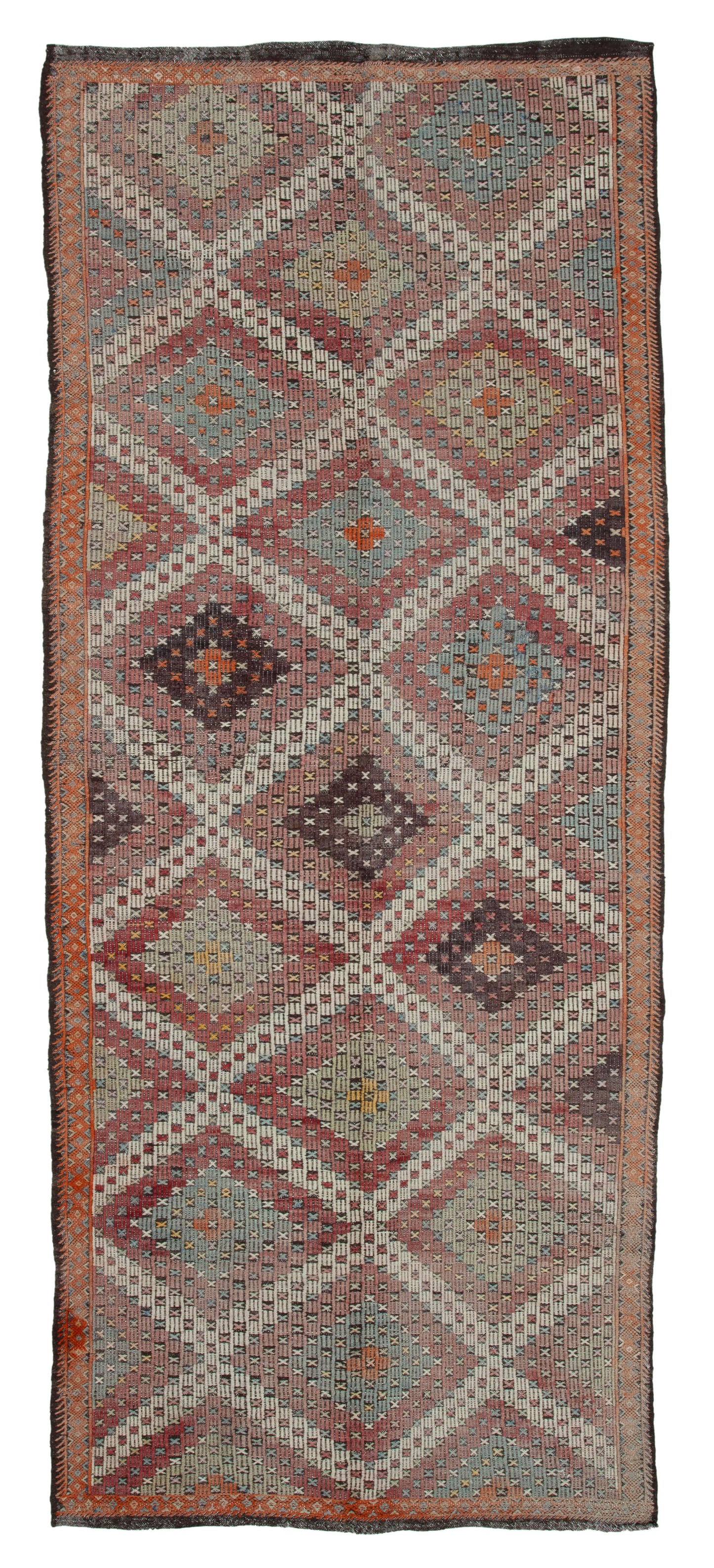 5x12 Beige Vintage Turkish Kilim Rug - 35618