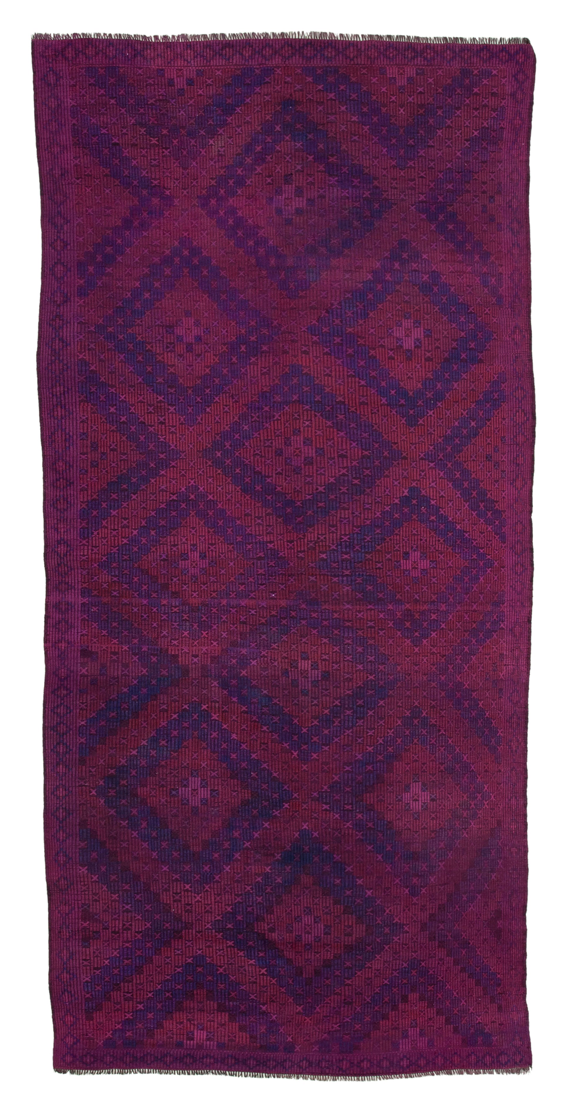 5x11 Purple Vintage Turkish Kilim Rug - 35648