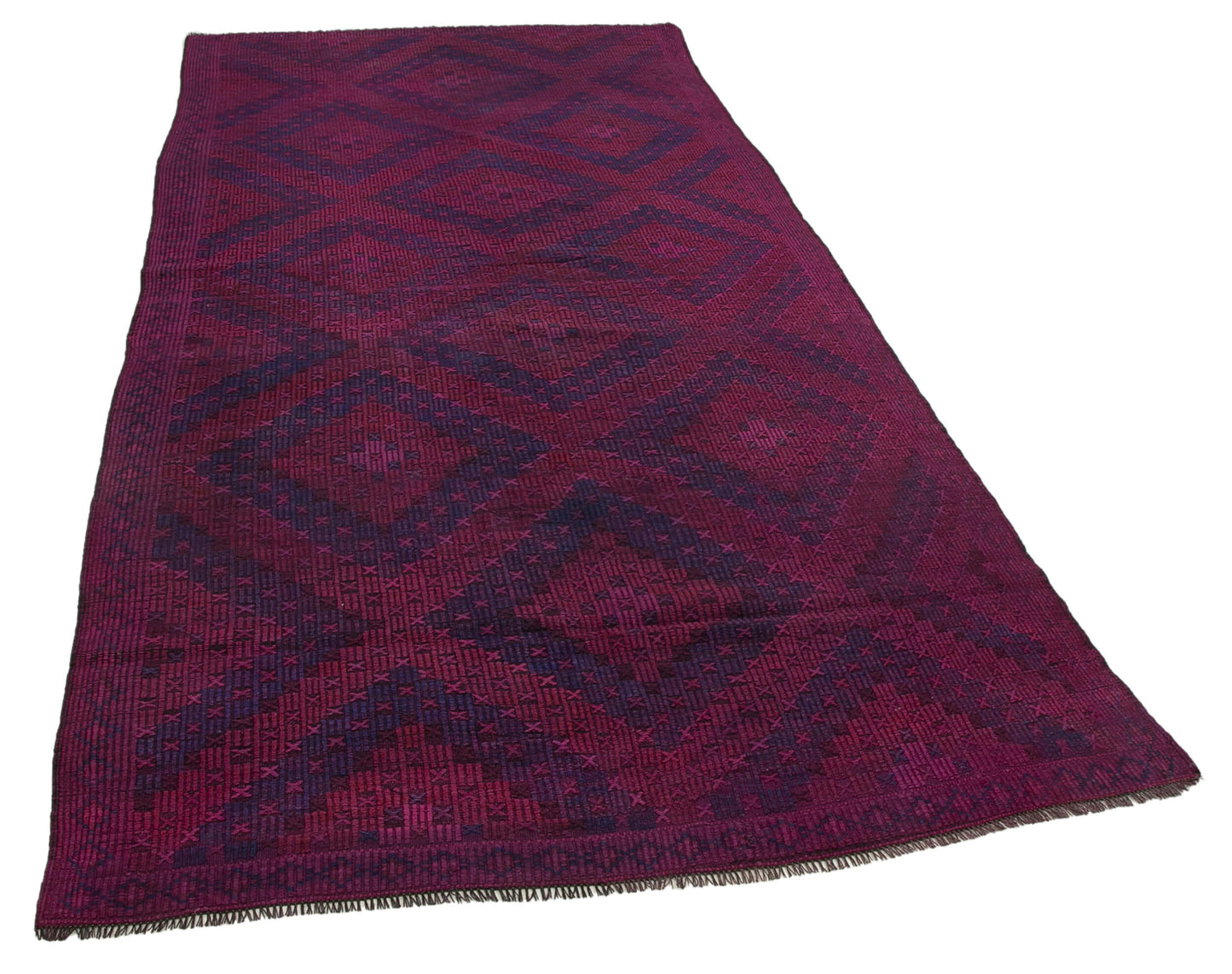 5x11 Purple Vintage Turkish Kilim Rug - 35648