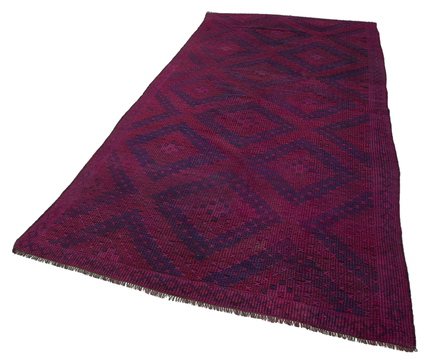 5x11 Purple Vintage Turkish Kilim Rug - 35648