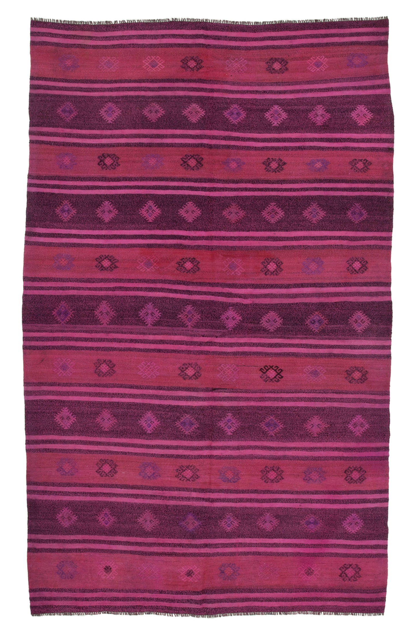 6x9 Pink Vintage Turkish Kilim Rug - 35654