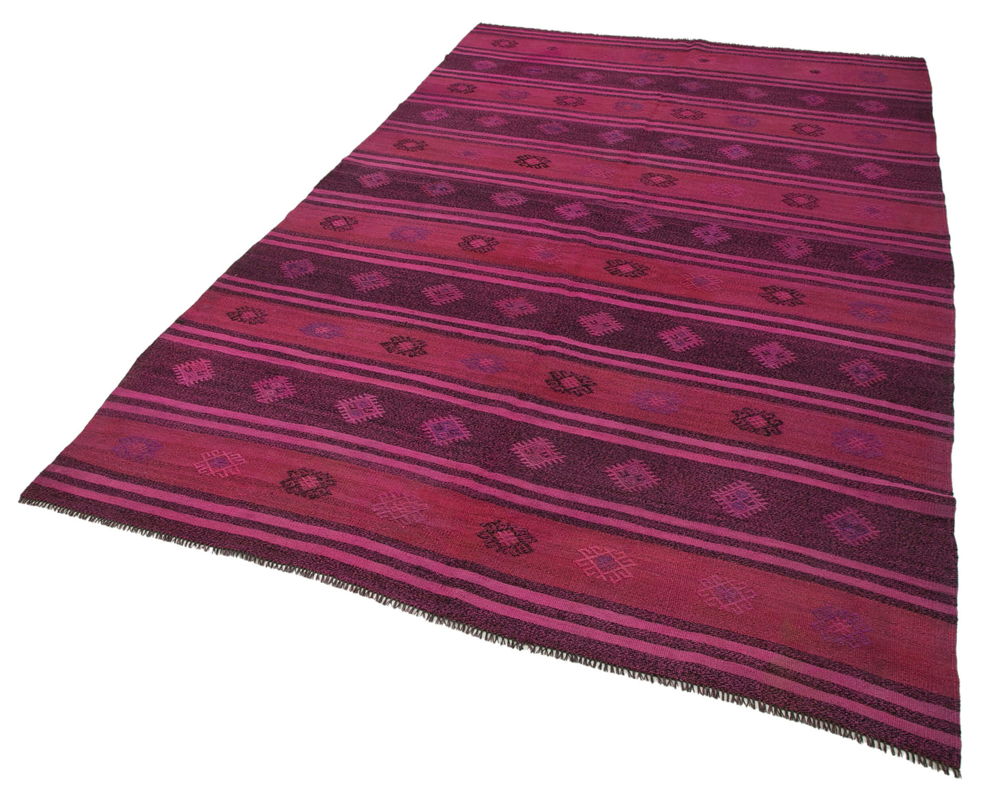 6x9 Pink Vintage Turkish Kilim Rug - 35654