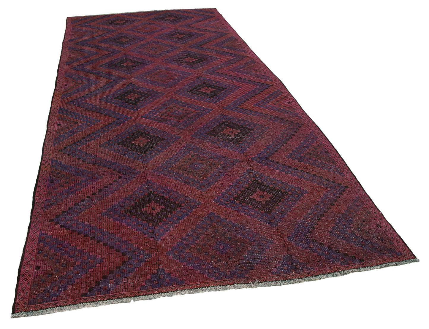 6x12 Red Vintage Turkish Kilim Rug - 35665