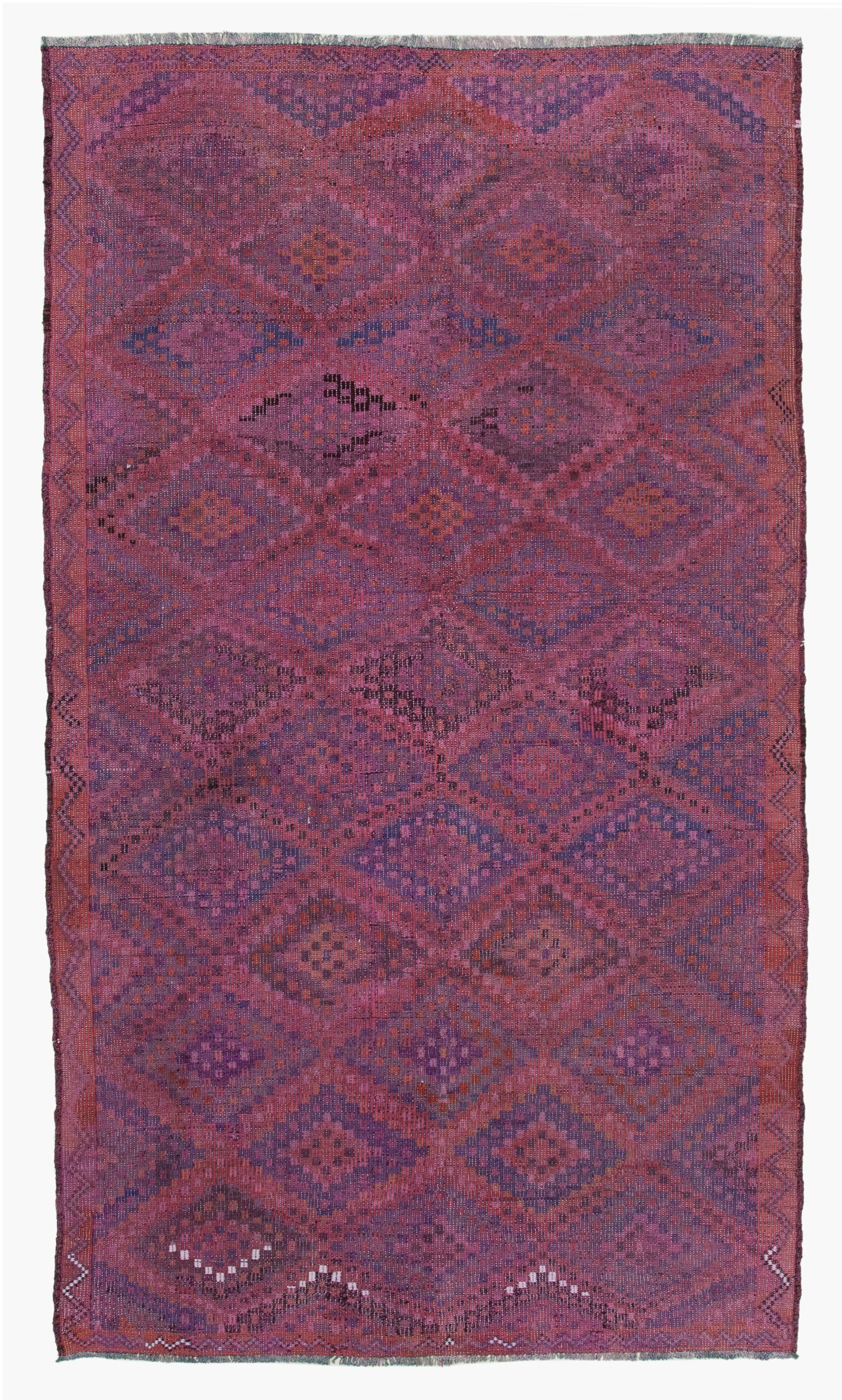 6x9 Pink Vintage Turkish Kilim Rug - 35674