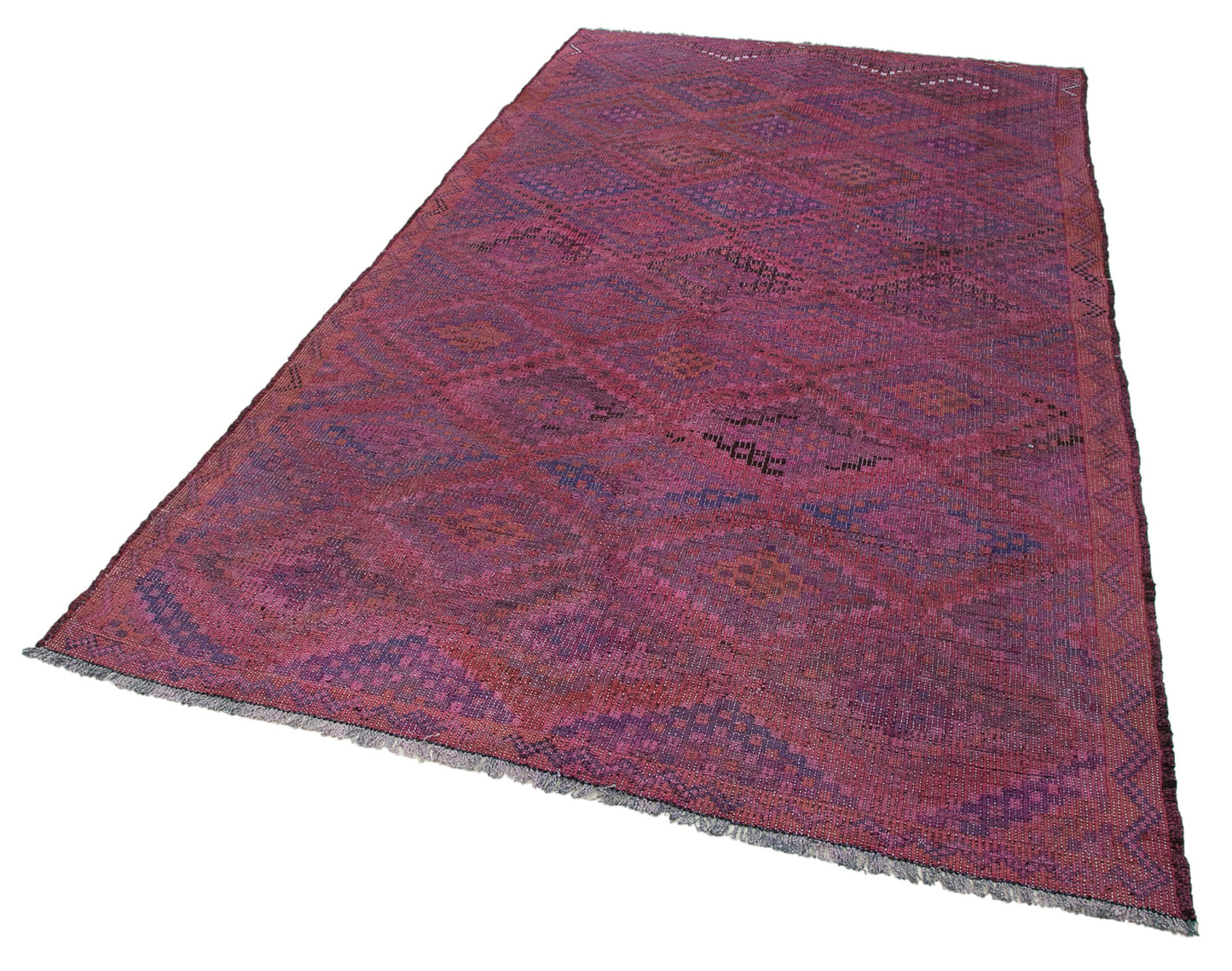 6x9 Pink Vintage Turkish Kilim Rug - 35674