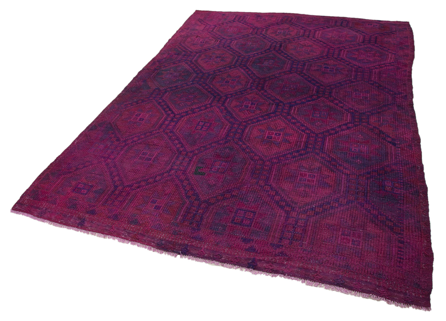 7x10 Pink Vintage Turkish Kilim Rug - 35680