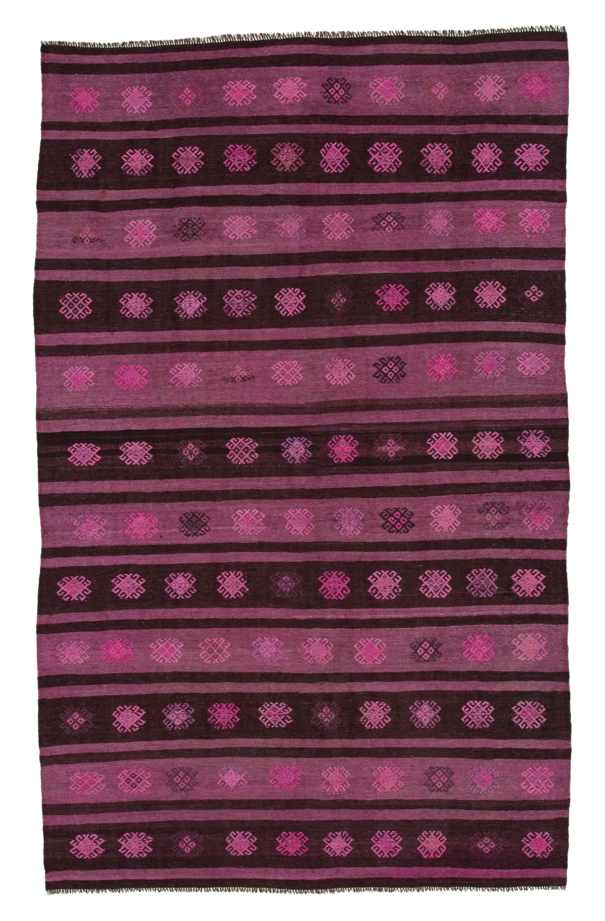 6x10 Pink Vintage Turkish Kilim Rug - 35689