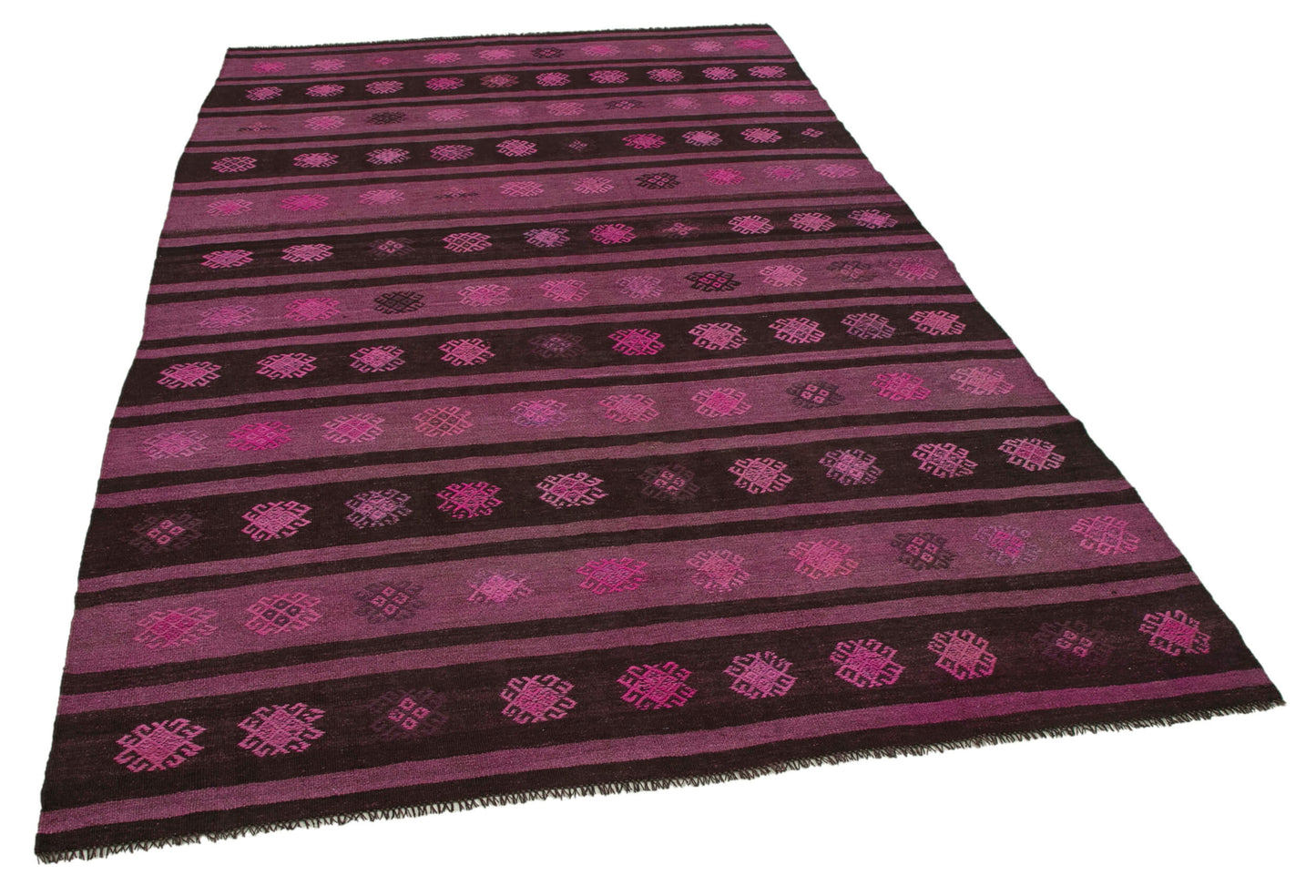 6x10 Pink Vintage Turkish Kilim Rug - 35689