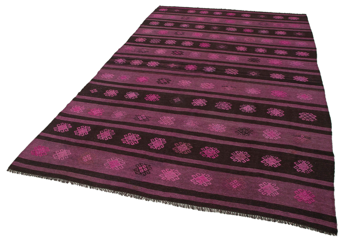 6x10 Pink Vintage Turkish Kilim Rug - 35689