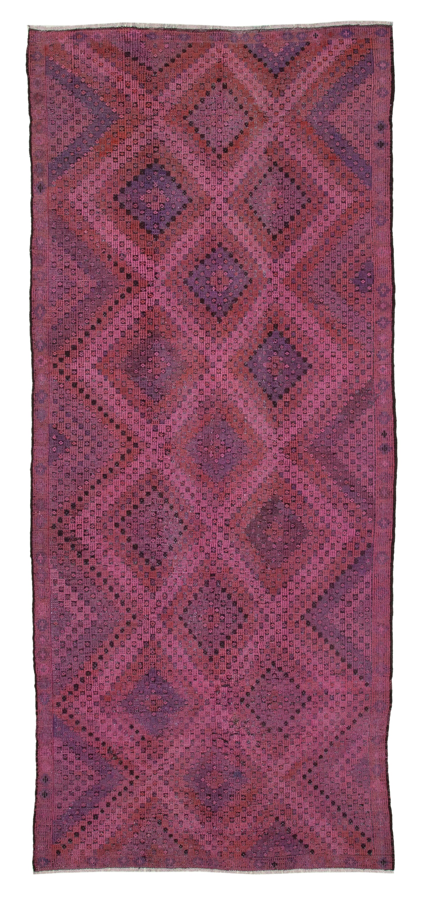 5x12 Pink Vintage Turkish Kilim Rug - 35695