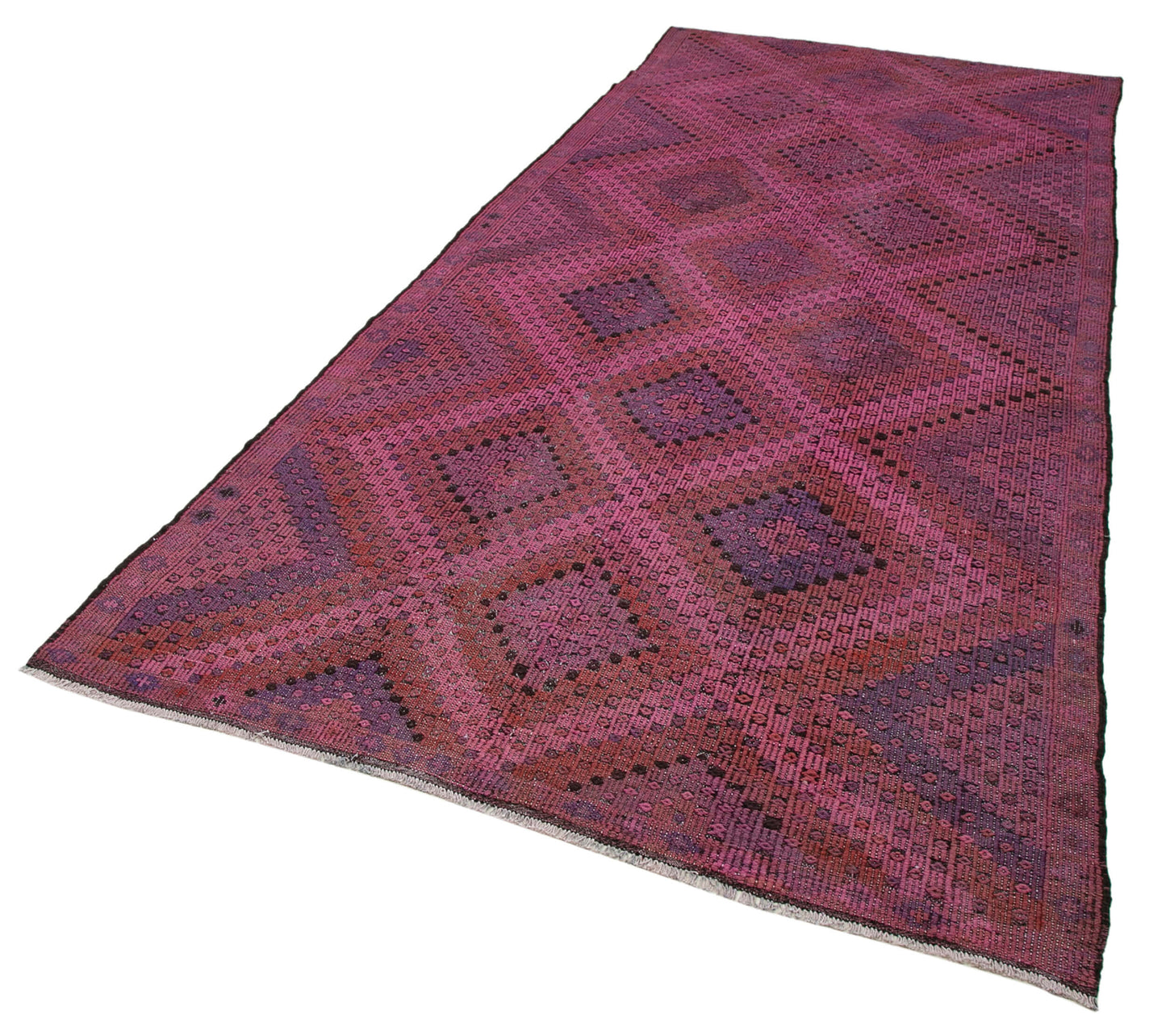 5x12 Pink Vintage Turkish Kilim Rug - 35695