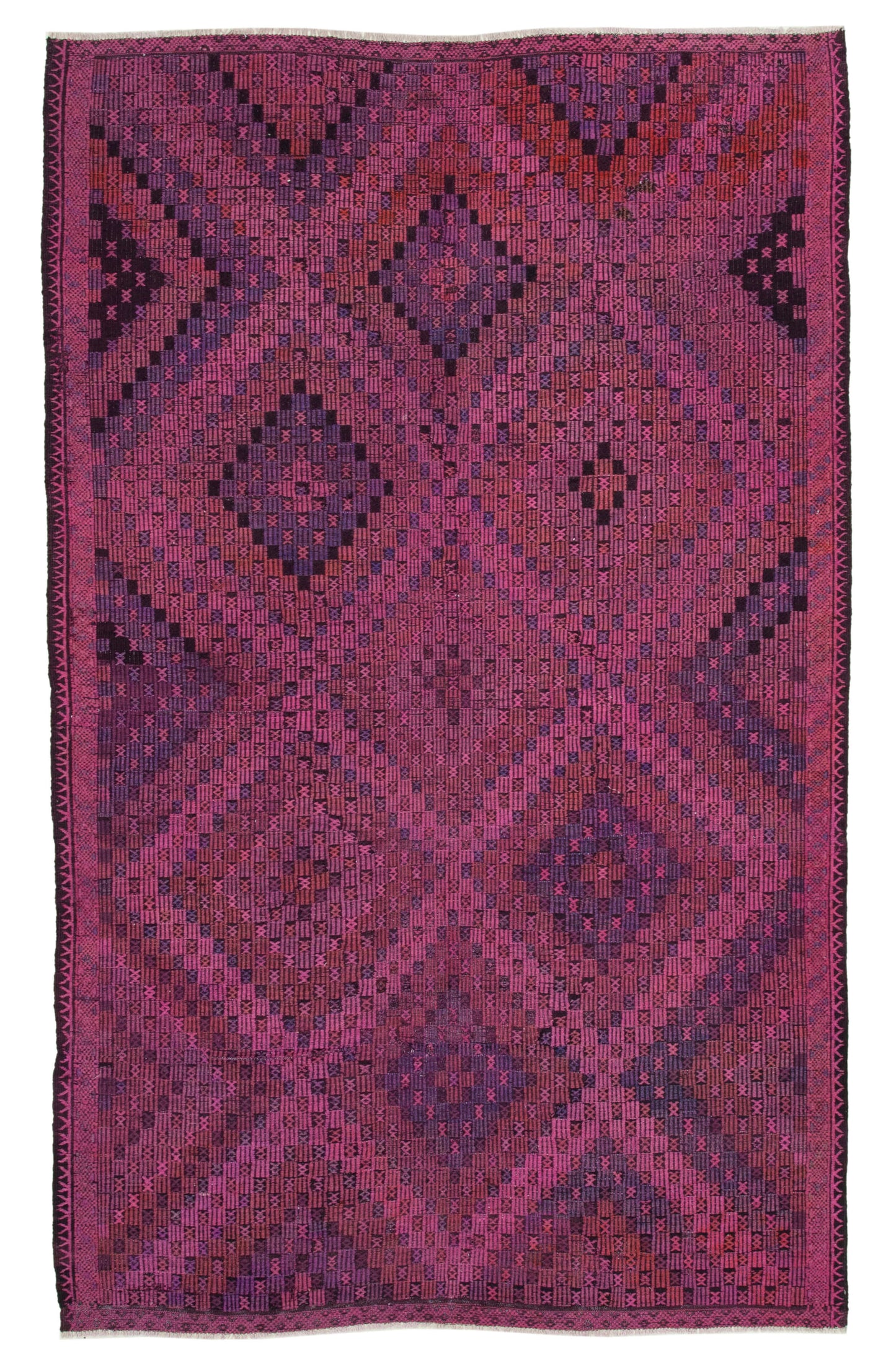 6x9 Pink Vintage Turkish Kilim Rug - 35698