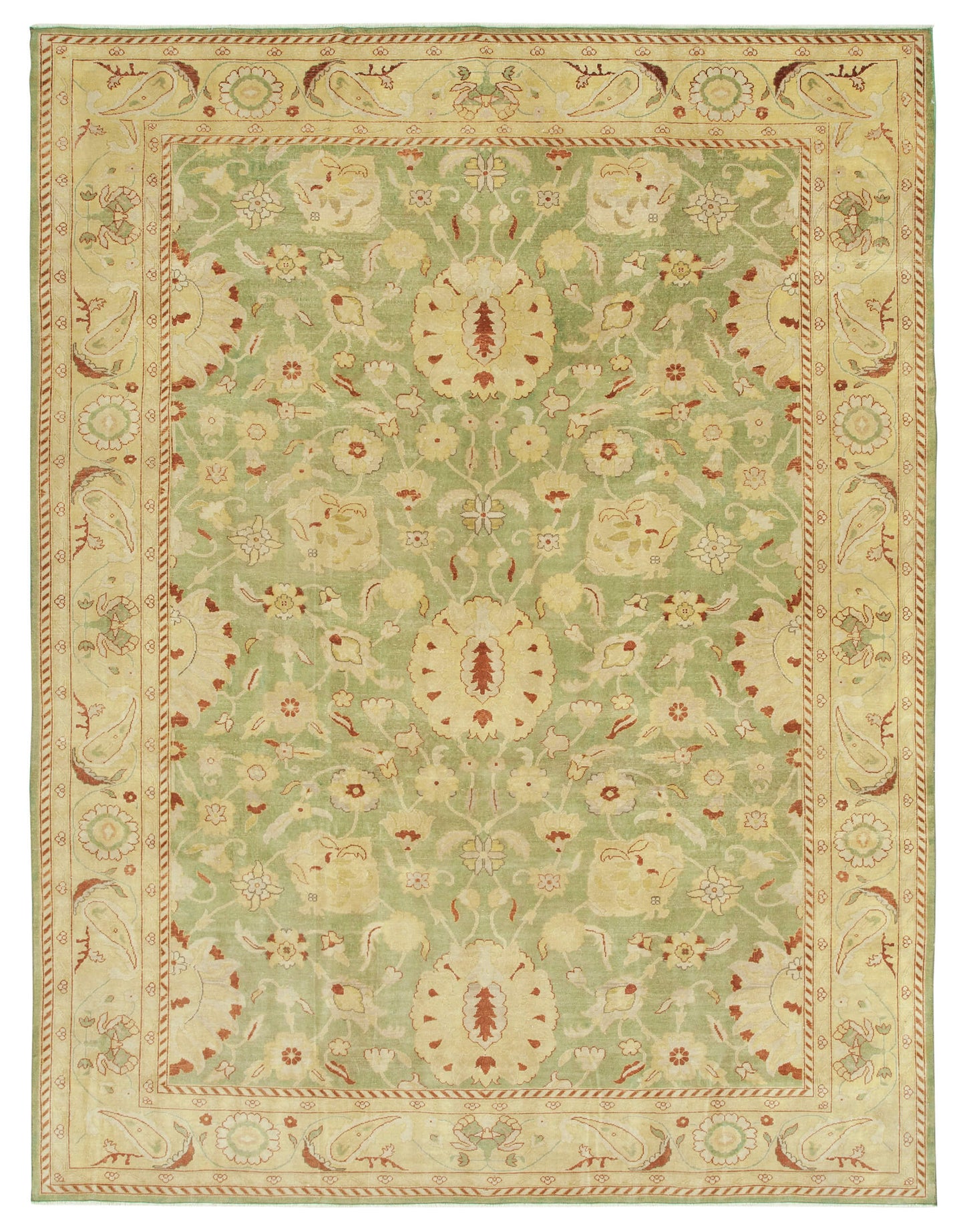 9x11 Beige Oushak Rug - 35789