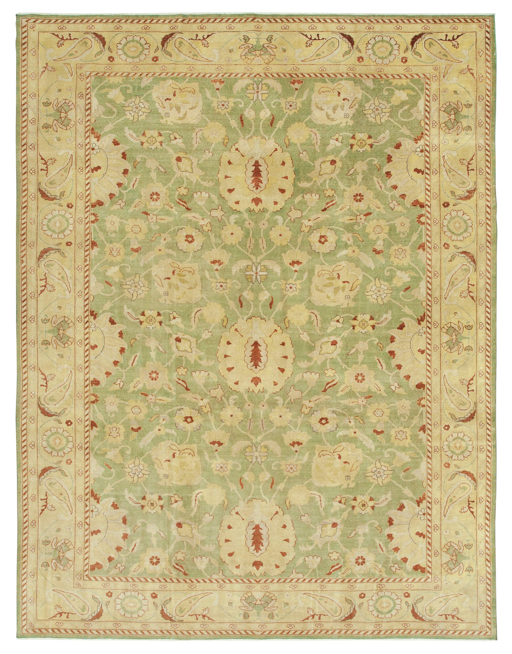 9x11 Beige Oushak Rug - 35789