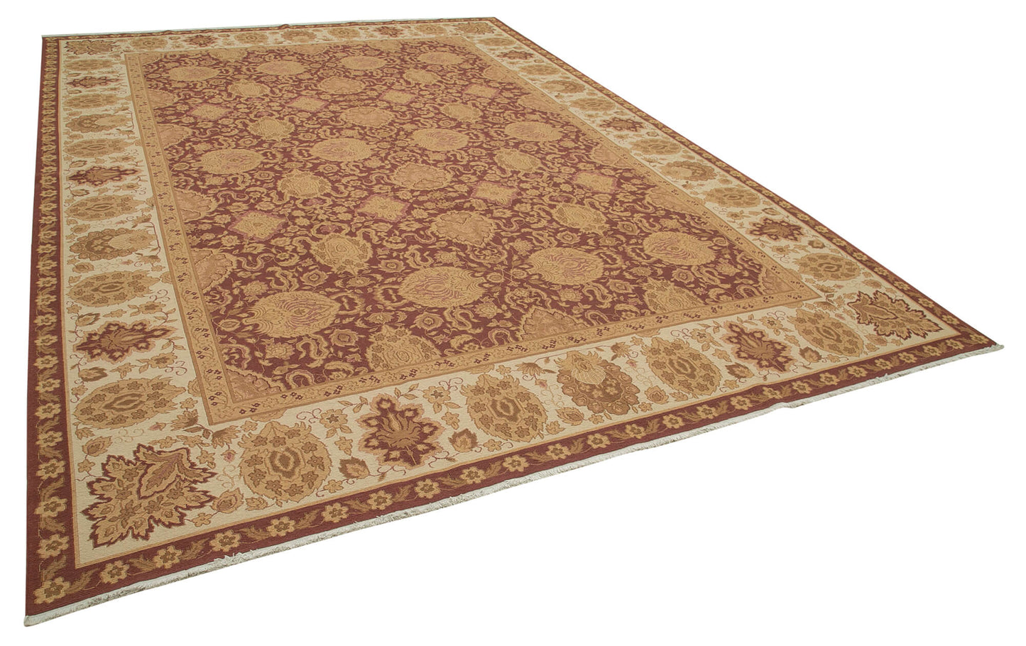 9x13 Beige Oushak Rug - 35798