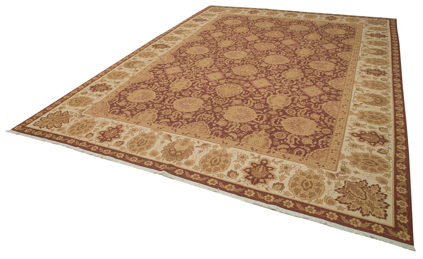 9x13 Beige Oushak Rug - 35798