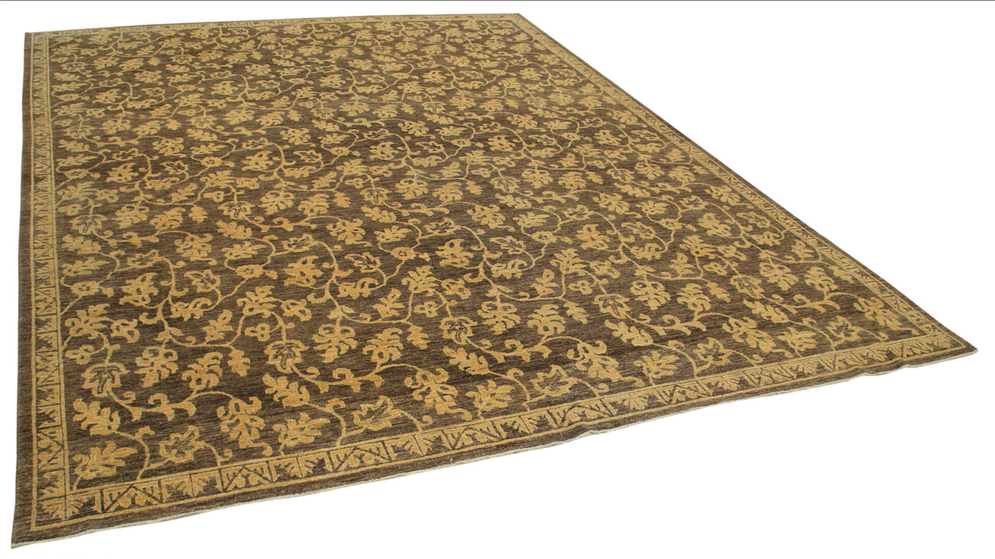 9x11 Brown Oushak Rug - 35800