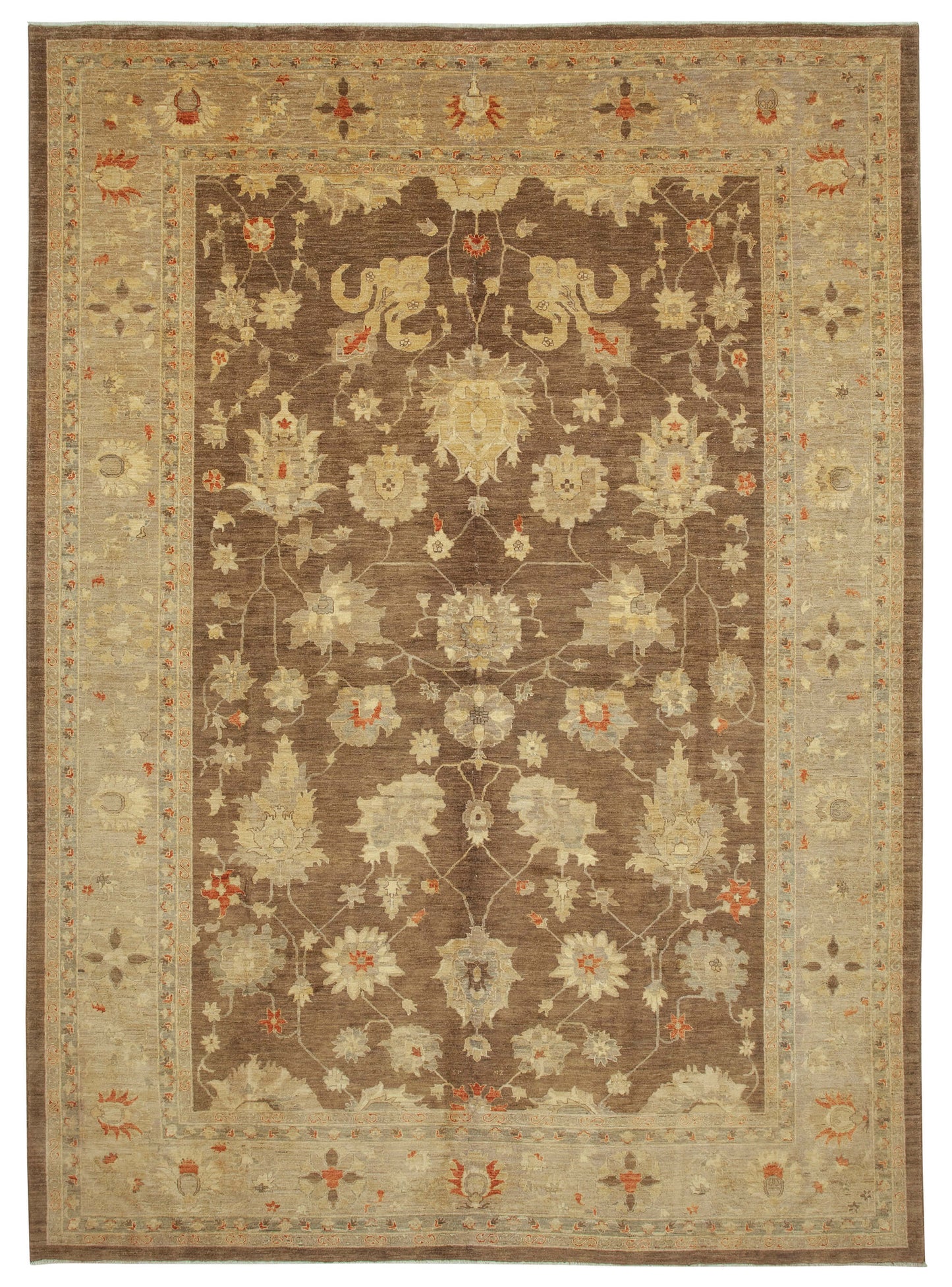 10x14 Brown Oushak Rug - 35811