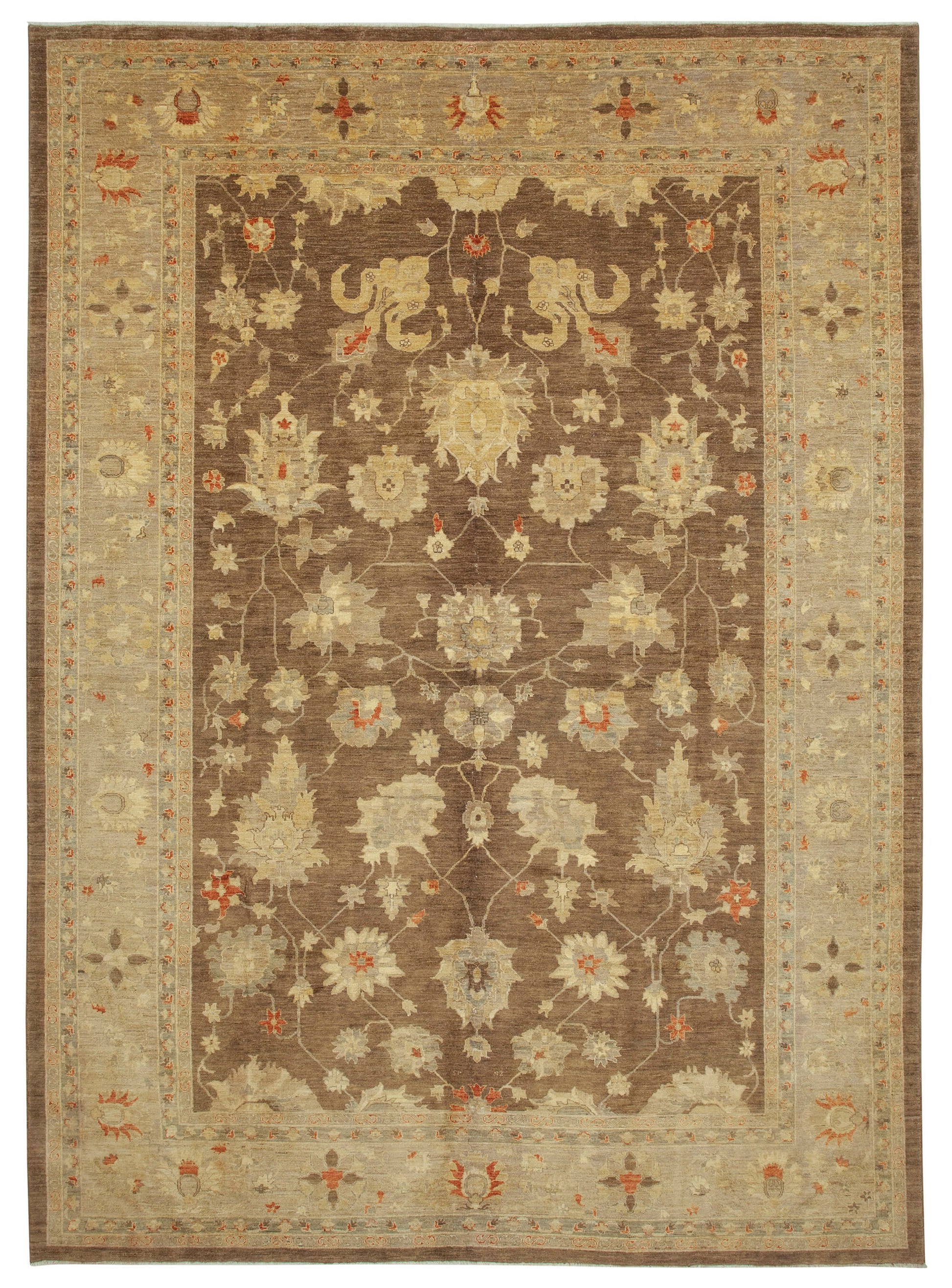 10x14 Brown Oushak Rug - 35811