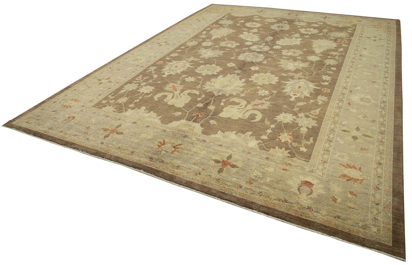 10x14 Brown Oushak Rug - 35811