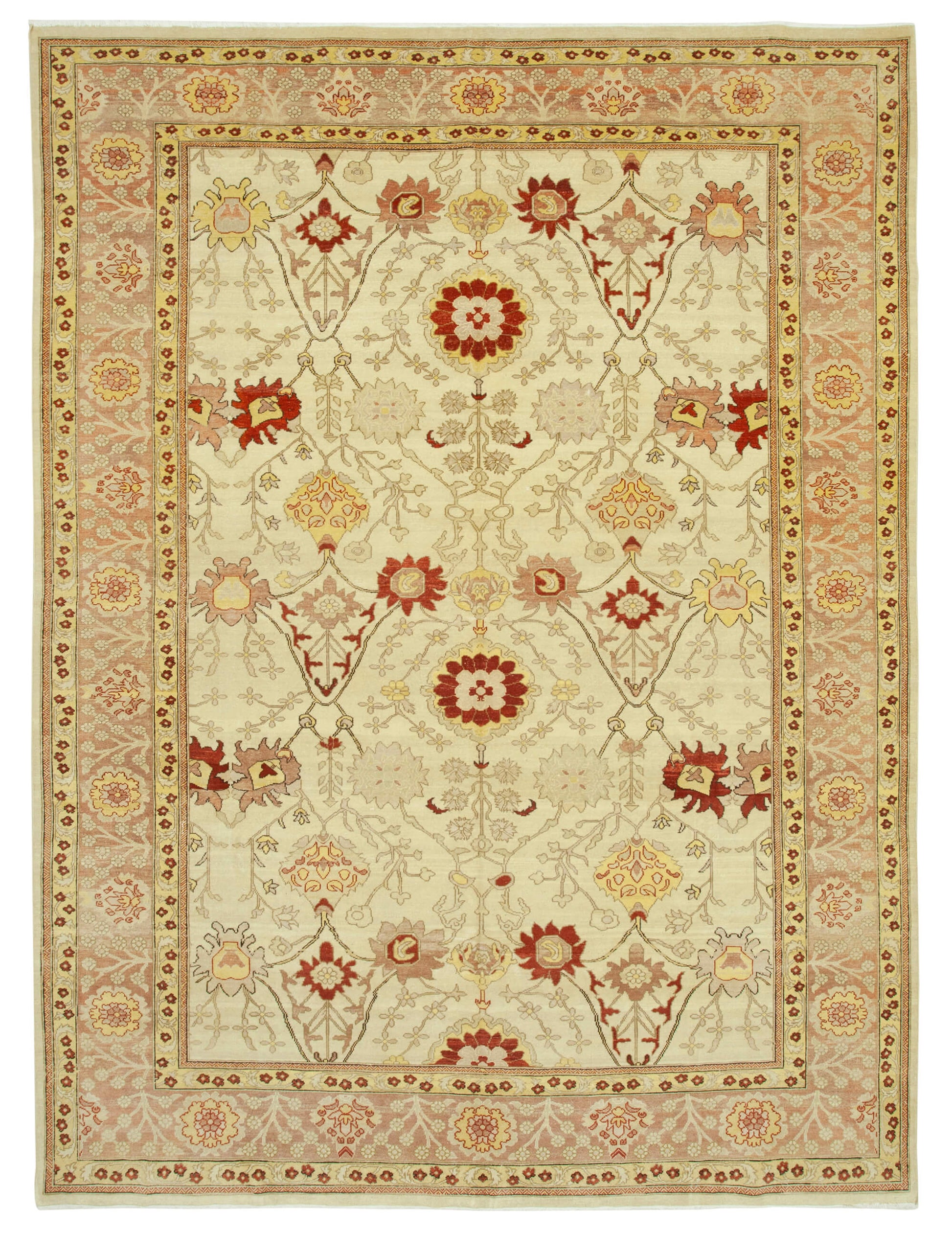 9x12 Beige Oushak Rug - 35833