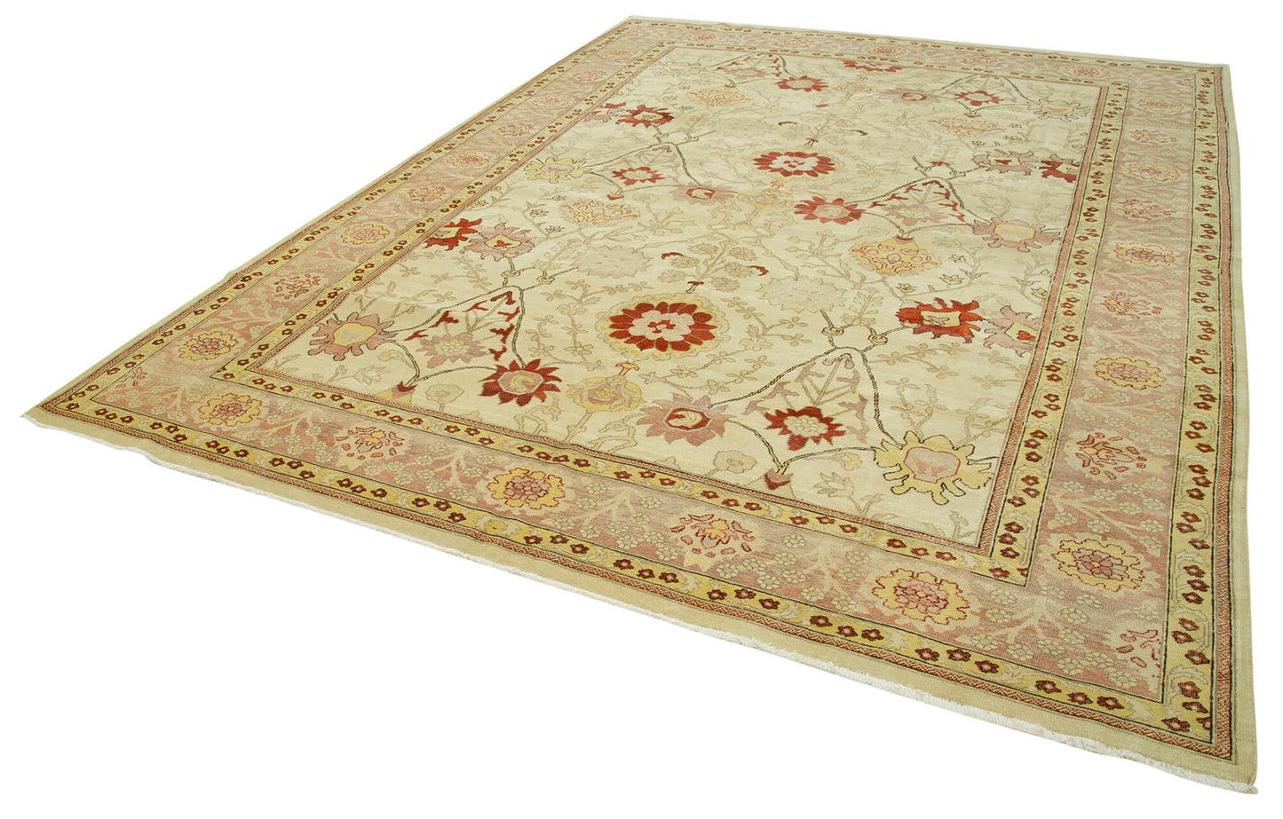 9x12 Beige Oushak Rug - 35833