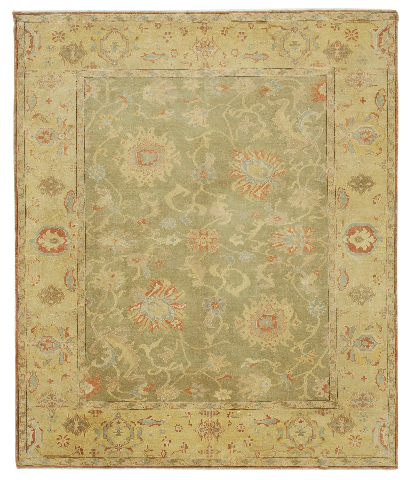 8x10 Yellow Oushak Rug - 35841