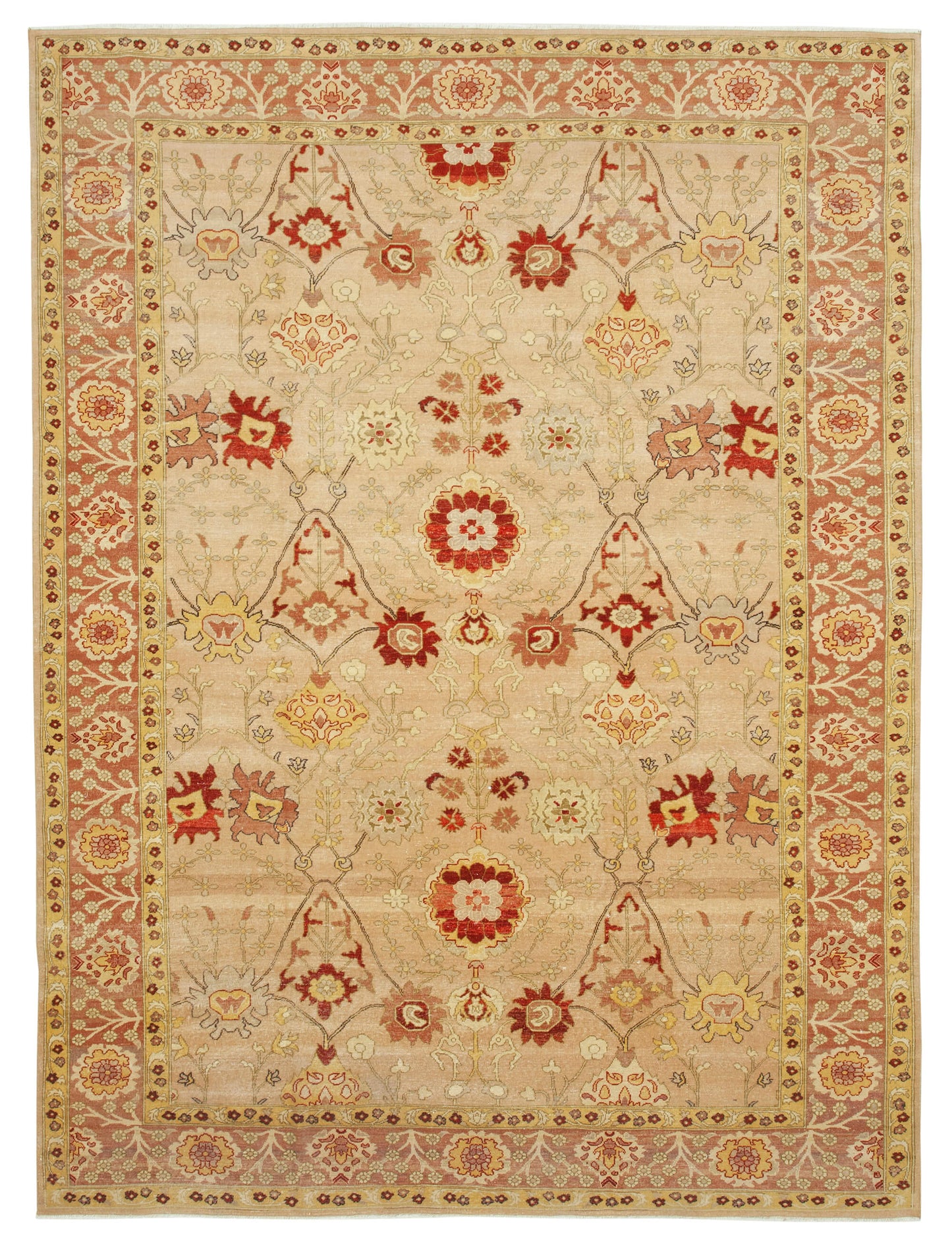 9x12 Beige Oushak Rug - 35842