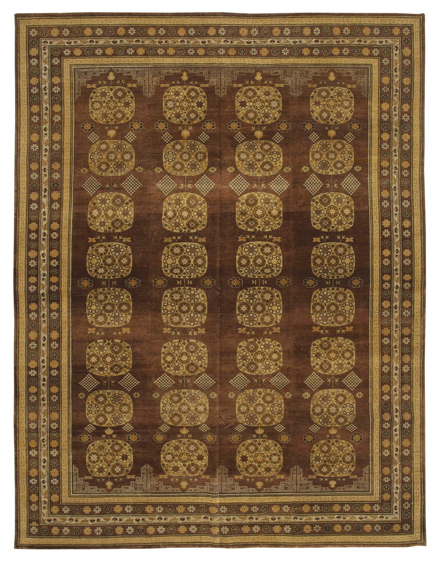 9x12 Brown Oushak Rug - 35848