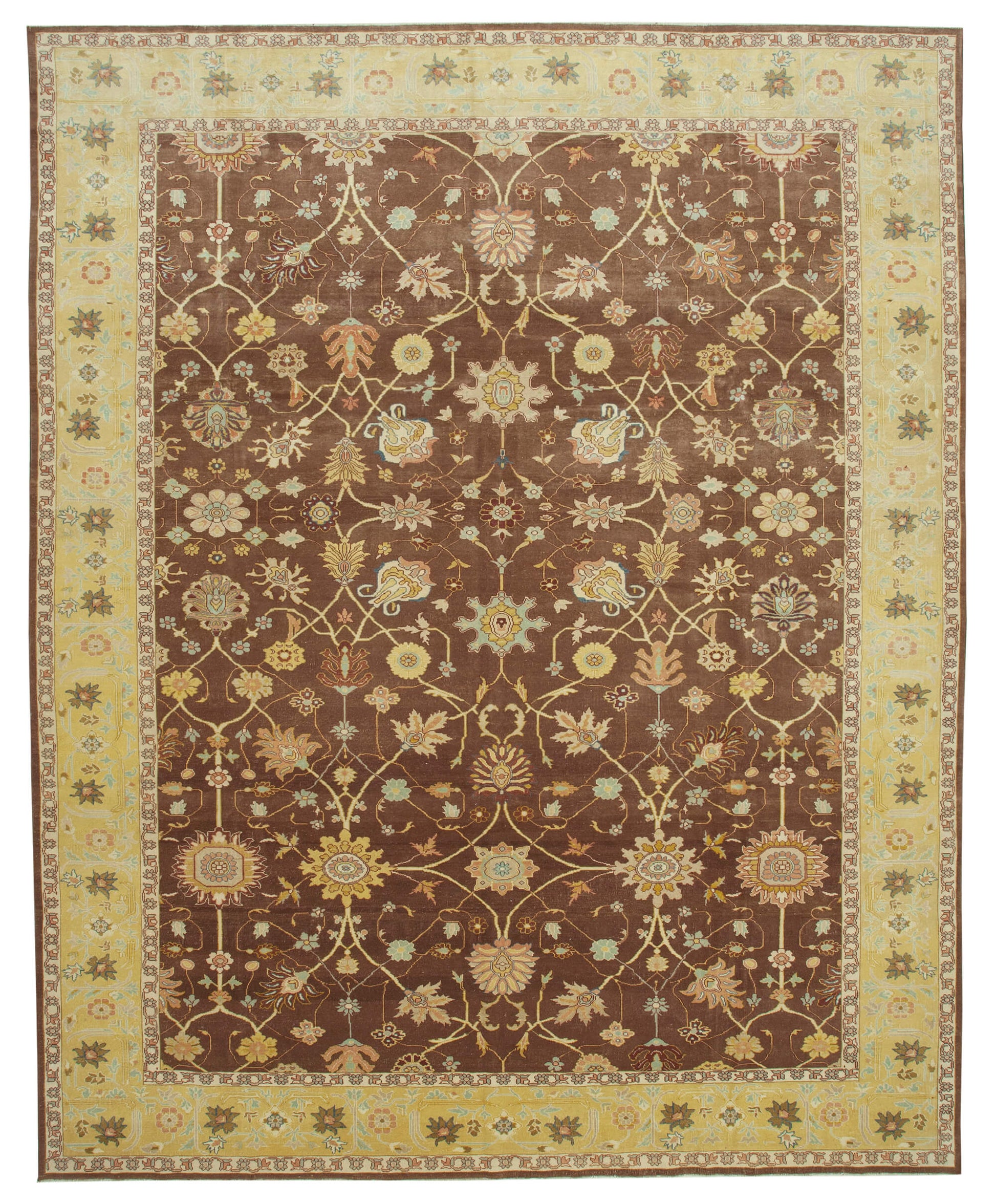 11x14 Brown Oushak Rug - 35861