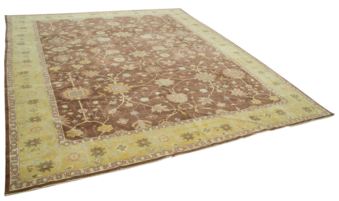 11x14 Brown Oushak Rug - 35861