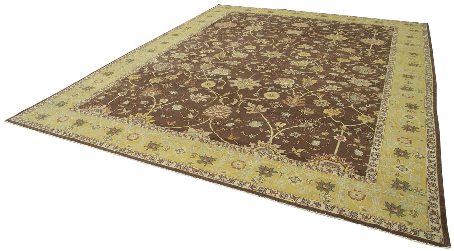 11x14 Brown Oushak Rug - 35861