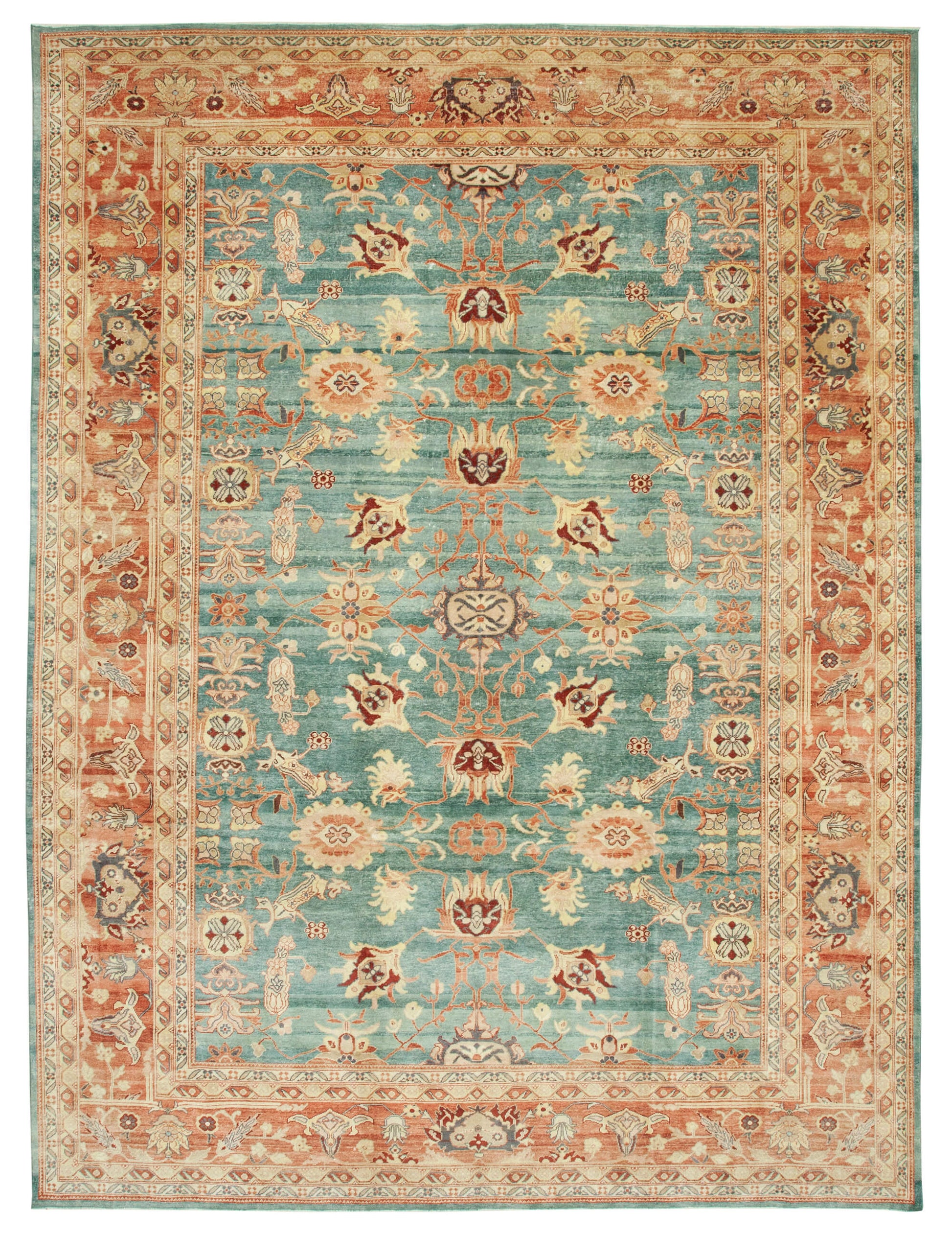 10x14 Red Oushak Rug - 35863