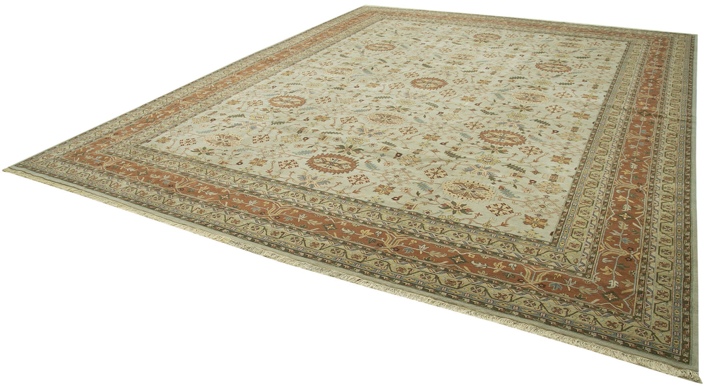 12x15 Beige Oushak Rug - 35907