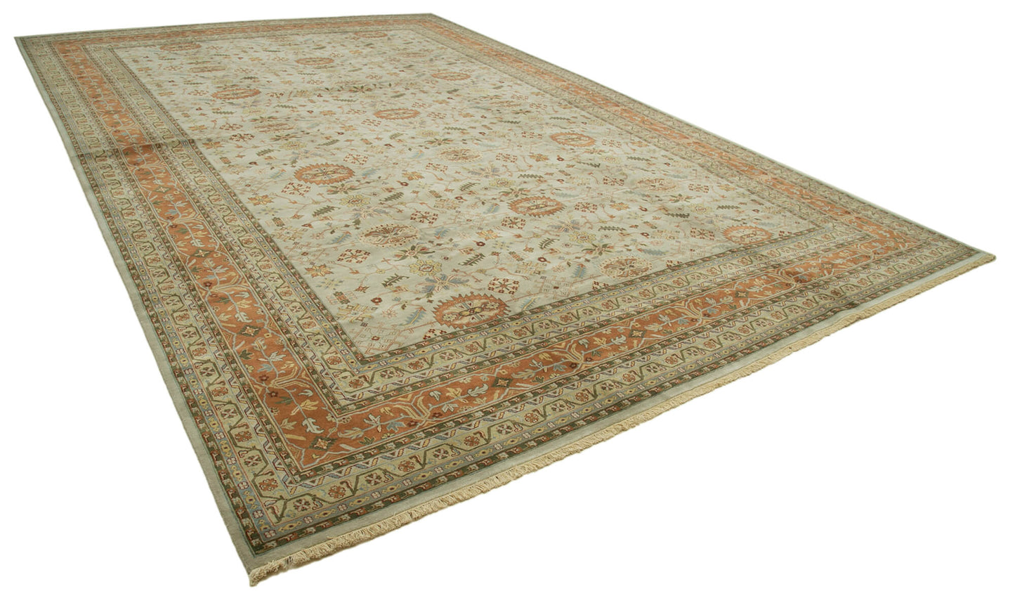 12x18 Green Oushak Rug - 35916