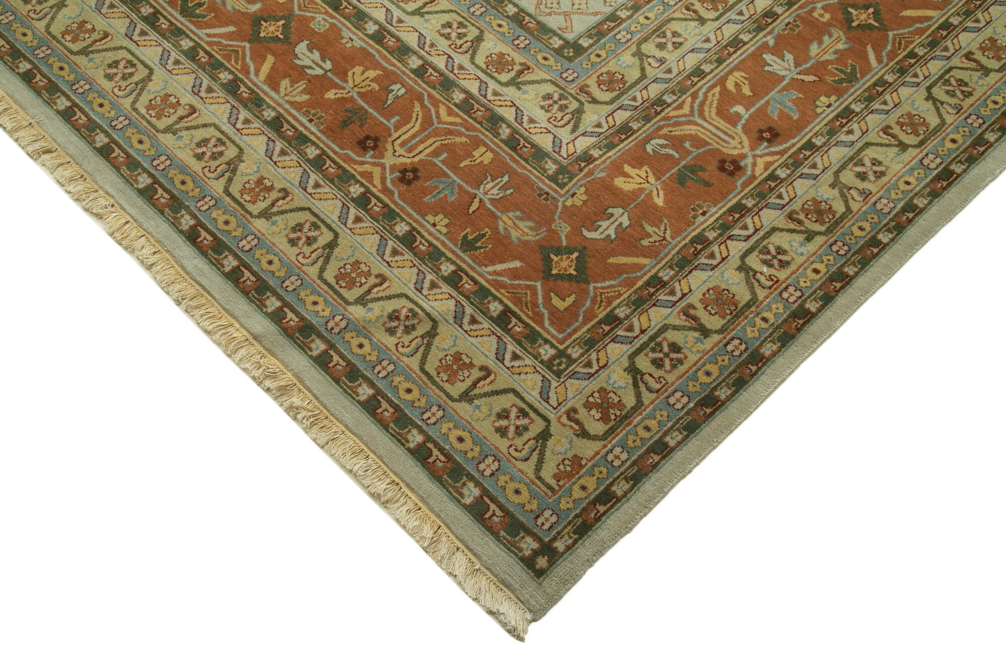 12x18 Green Oushak Rug - 35916