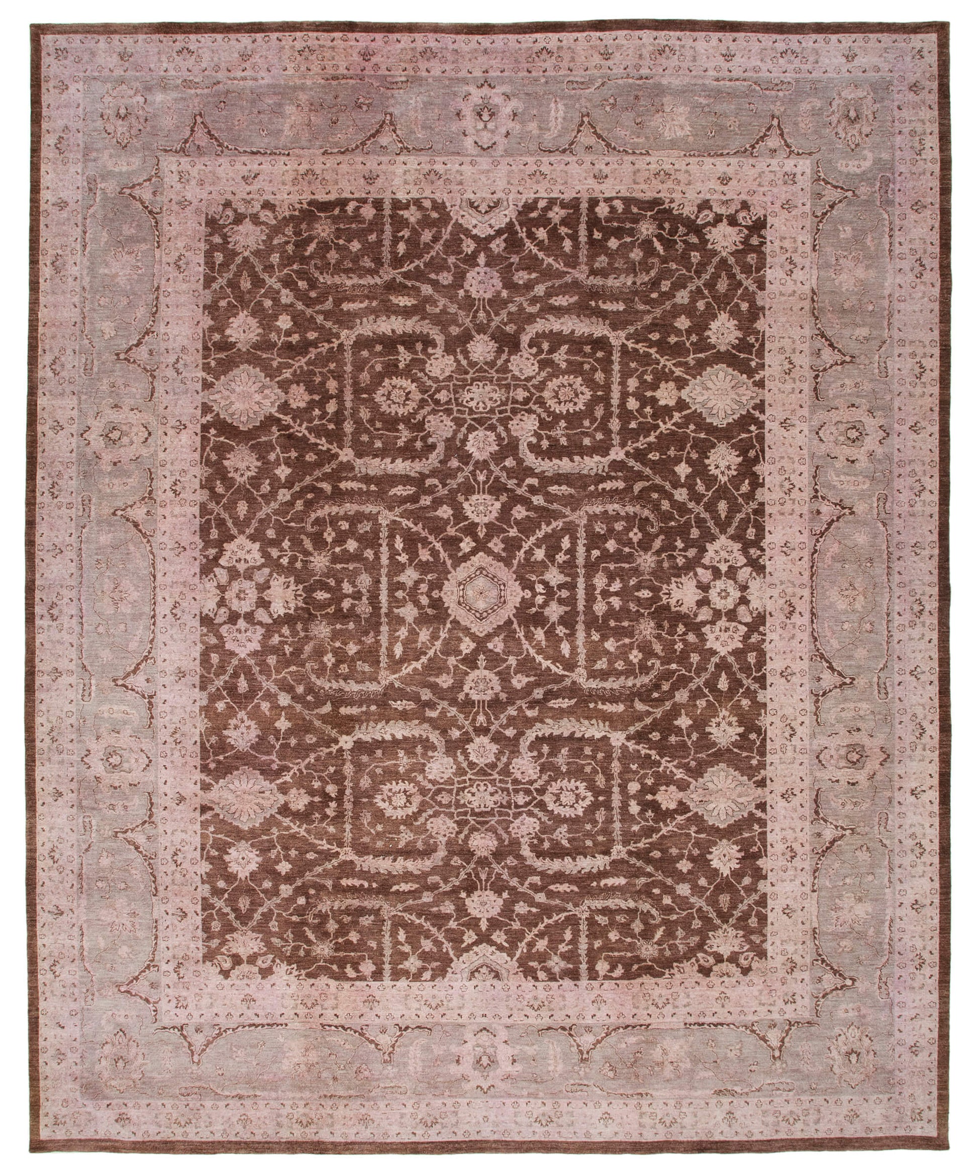 12x15 Pink Oushak Rug - 35923