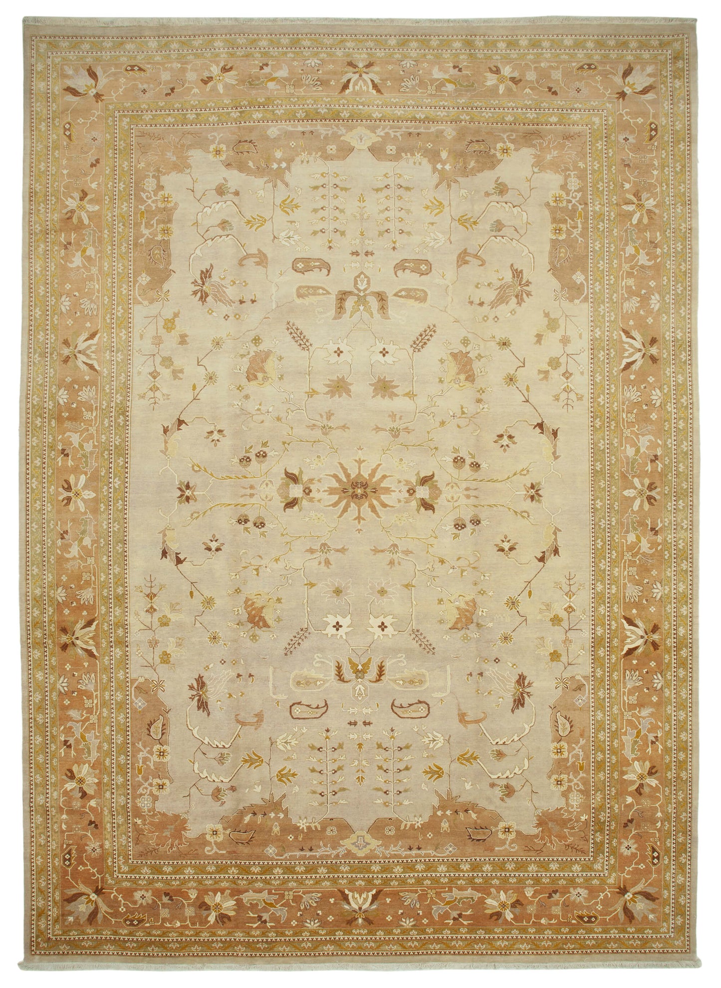 12x17 Beige Oushak Rug - 35926