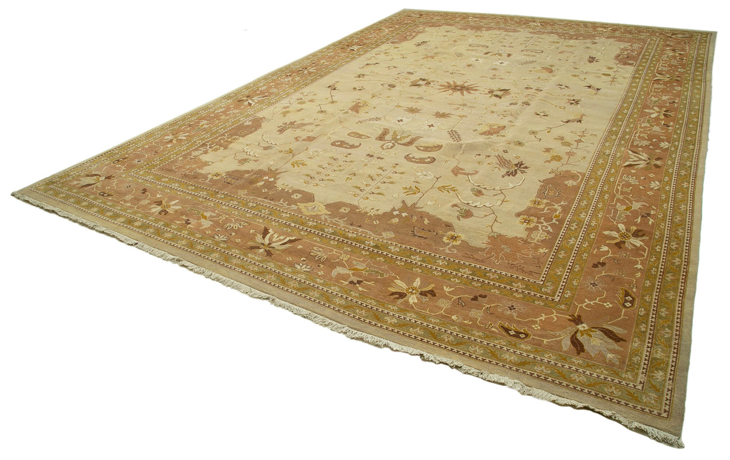 12x17 Beige Oushak Rug - 35926