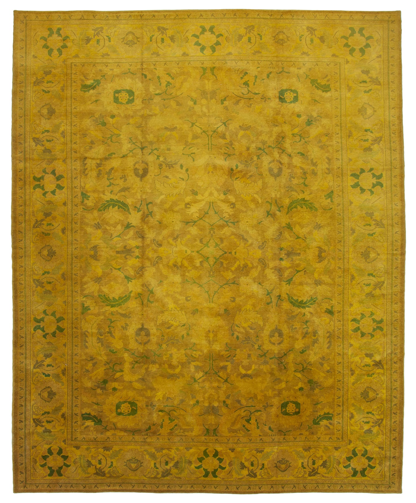 12x15 Yellow Oushak Rug - 35927