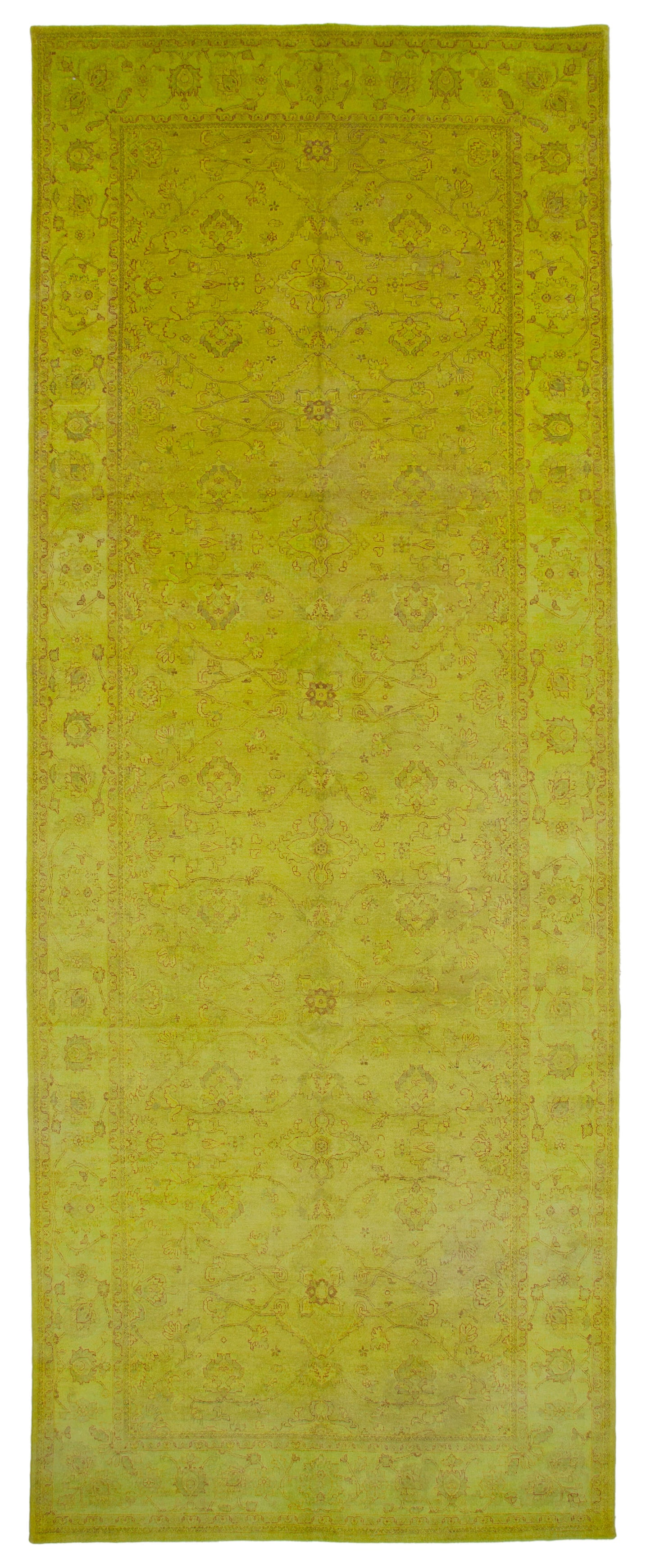 8x21 Yellow Oushak Rug - 35928