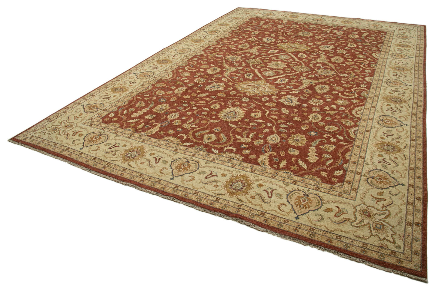 12x18 Beige Oushak Rug - 35937