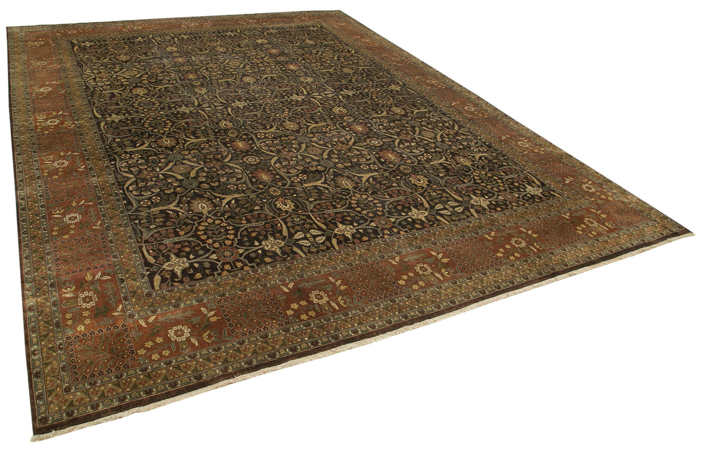 12x16 Brown Oushak Rug - 35944