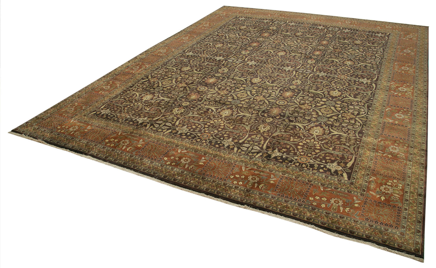 12x16 Brown Oushak Rug - 35944