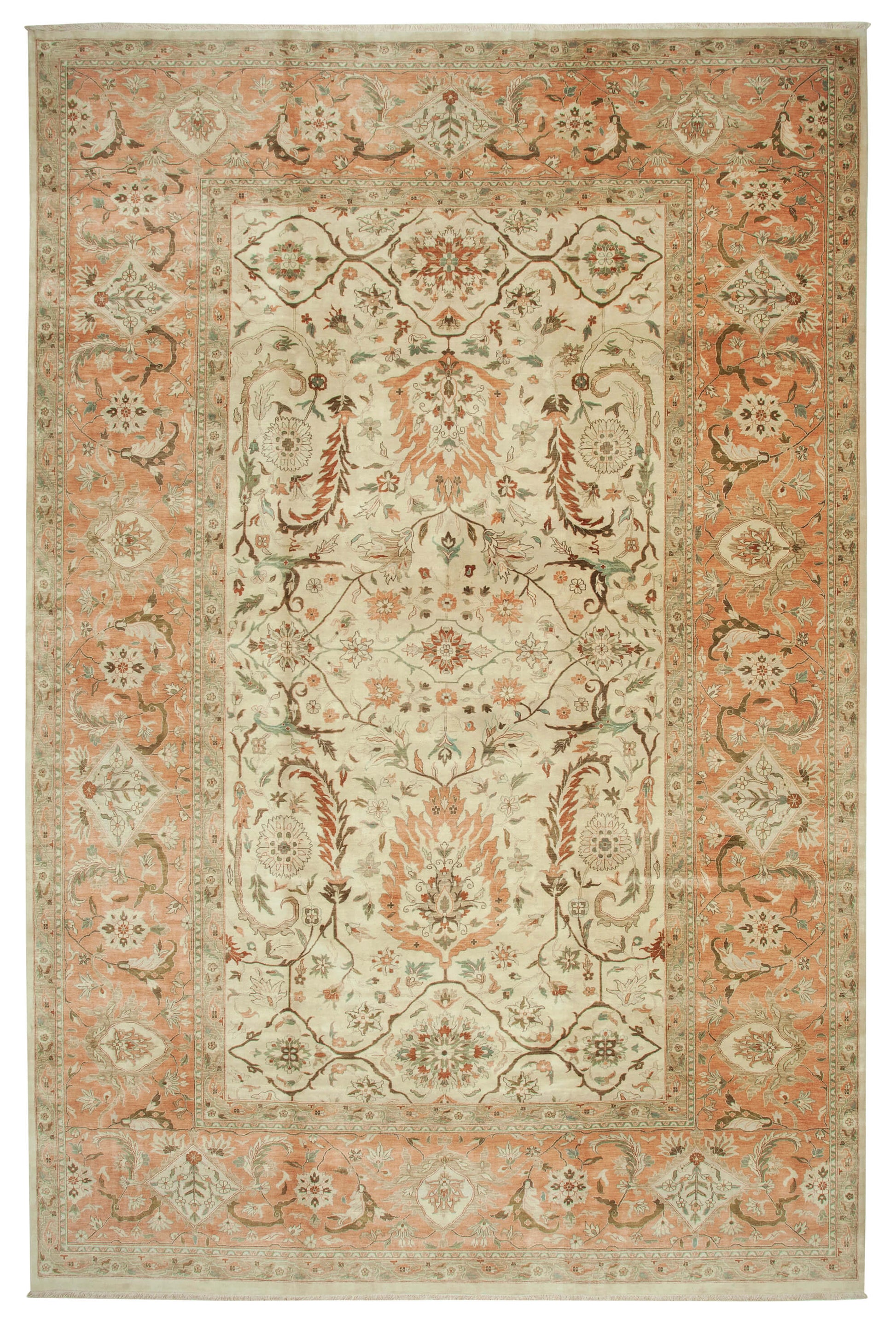 12x18 Beige Oushak Rug - 35945